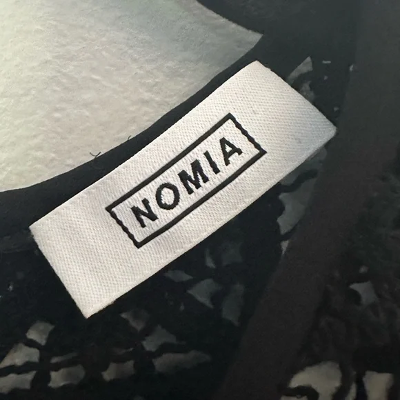 Nomia Elegant Black Crochet Mini Dress - Picture 2 of 4